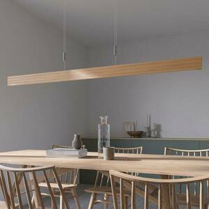 Quitani Lise LED-es függőlámpa, natúr tölgyfa, hossza 158 cm kép