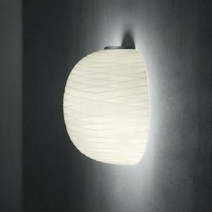 Foscarini Gem félig fali lámpa üvegből, grafitból kép