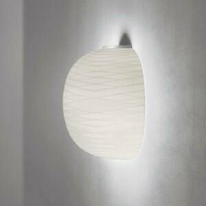 Foscarini Gem félig fali lámpa üvegből, fehér kép