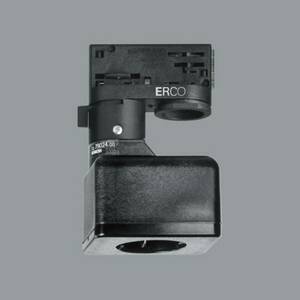 ERCO 3 fázisú adapter földelő-tű foglalattal, fek. kép