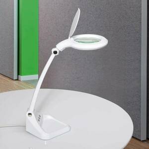 MAULiris LED-es nagyító lámpa, fényerőszabályzó, fehér színű kép