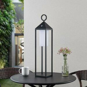 Lucande LED-es újratölthető lámpa Miluma, 64cm, fekete, IP54, alumínium, kép