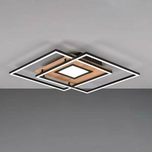 LED mennyezeti világítás Via CCT dim táv fa/fekete kép