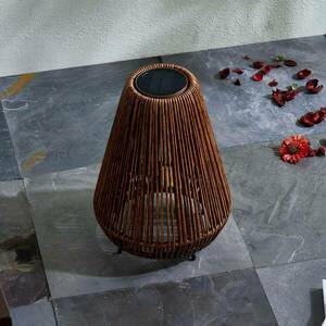 Lindby Amaria LED solar világítás rattan sötét kép