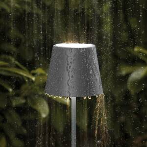 Nuindie LED akkus asztali lámpa, kerek 38cm grafit kép