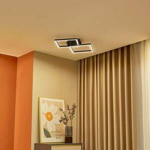 Lucande LED mennyezeti lámpa Tjado, szögletes, 2-lámpás, 65 cm kép
