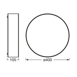 Ledvance Orbis Paris mennyezeti lámpa Ø 40cm bézs színű kép