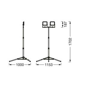 Ledvance LED munkafény értékállvány 2-fl. 2 x 20 W kép