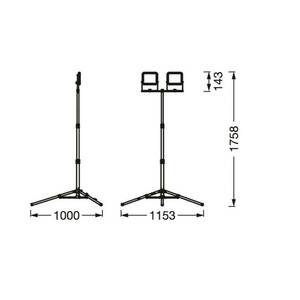 Ledvance LED munkafény értékállvány 2-fl. 2 x 10 W kép