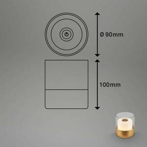 LED akkus asztali világítás 7483 IP44 dimm arany kép