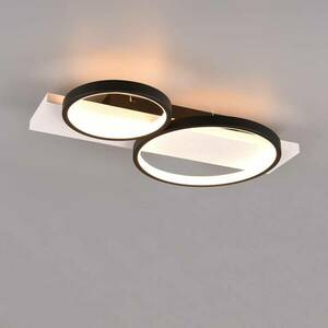 LED mennyezeti világítás Medera, 2 izzós, fekete kép