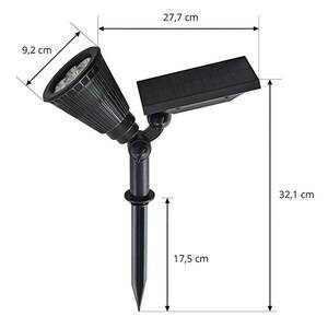 Prios LED napelemes földi tüske Liezel, RGB, Tuya, IP44, fekete kép