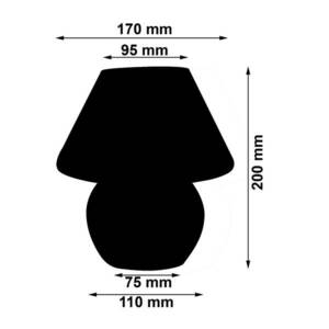Asztali világítás Glas, fehér Ø 17 cm kép