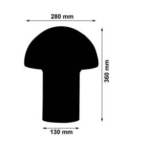 Üveg asztali lámpa, gomba alakú, fehér Ø 28 cm kép