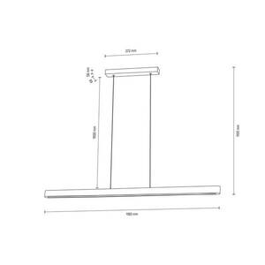 Envostar Lineo LED függőlámpa fenyő szürke 118cm kép