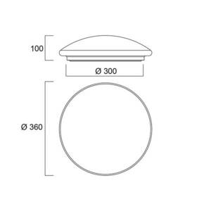 Sylvania Start Felületi LED mennyezeti lámpa, Ø 36 cm kép