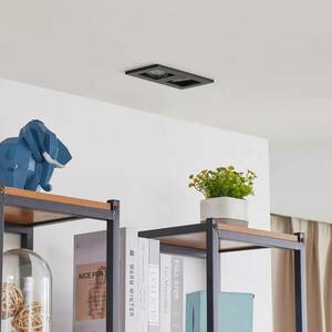 Lindby Thorid downlight, fekete, 2 izzós kép