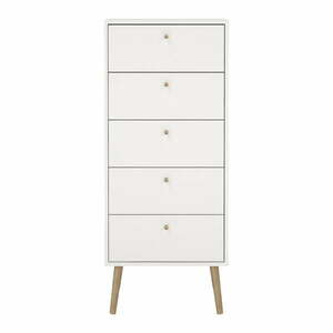 Fehér magas komód 50x120 cm Bodo – Tvilum kép
