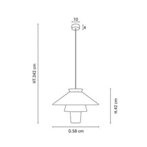 MARKET SET Ruche függőlámpa, Ø 58 cm, okkersárga kép