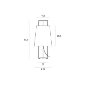 Asztali világítás Pyra homokszínű szövetbúrával kép