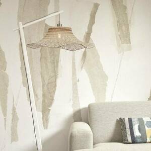 GOOD & MOJO Ibiza álló lámpa Ø 65 cm fehér/natúr kép