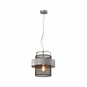 Fekete-ezüstszínű fém függőlámpa ø 30 cm Fiba – Candellux Lighting kép