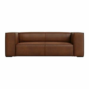 Konyakbarna bőr kanapé 212 cm Madame – Windsor & Co Sofas kép