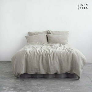 Krémszínű kétszemélyes-hosszabbított len ágyneműhuzat 200x220 cm – Linen Tales kép