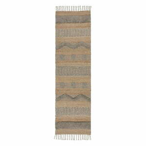 Világosszürke-natúr színű futószőnyeg 60x230 cm Medina – Flair Rugs kép