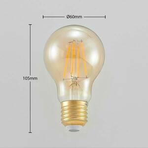 LED lámpa E27 A60 6, 5W 2500K borostyán 3 f. dimm kép