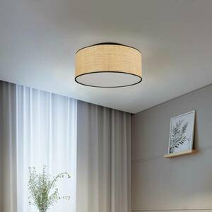 Aston mennyezeti lámpa, Ø 50 cm, rattan megjelenés kép
