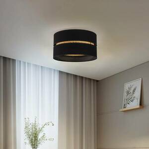Duo mennyezeti lámpa, rattan, Ø 40 cm, fekete kép