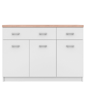 Komód 3d2s, fehér/tölgy sonoma, TOPTY TYP 07 kép