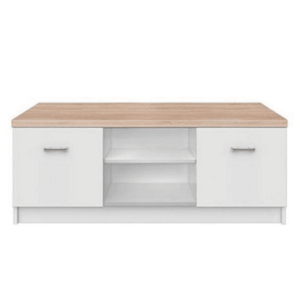 RTV asztal 2d, DTD laminált, fehér/tölgy sonoma, TOPTY TYP 15 kép
