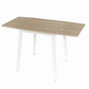 Étkezőszék, MDF fóliázott/fém, tölgy sonoma/fehér, 60-120x60 cm, MAURO kép