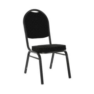 Szék, egymásba rakható, szövet fekete/szürke keret, JEFF 2 NEW kép