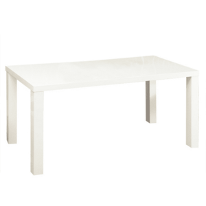 Étkézőasztal meghosszabítható, fehér magasfényű HG, 140-180x80 cm, ASPER New TYP 1 kép