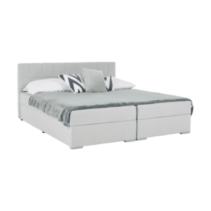 Boxspring típusú ágy 160x200, világosszürke, FERATA KOMFORT kép