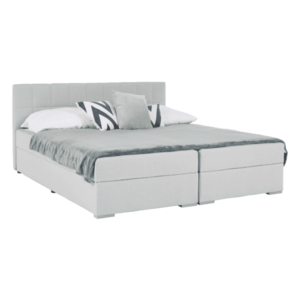 Boxspring típusú ágy 180x200, világosszürke, FERATA KOMFORT kép