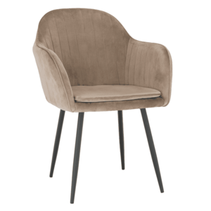 Dizájnos fotel, szürkésbarna Taupe Velvet anyag, ZIRKON kép