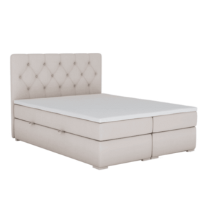 Ágy boxspring, bézs, 160x200, ESHLY kép
