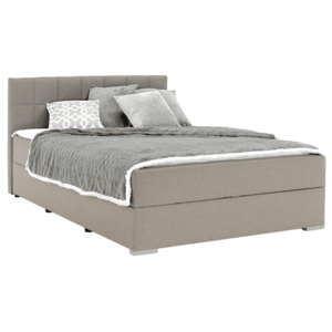 Boxspring típusú ágy 140x200, szürkésbarna taupe, FERATA TV KOMFORT kép
