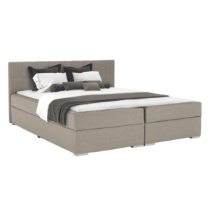 Boxspring típusú ágy 180x200, szürkésbarna taupe, FERATA TV KOMFORT kép