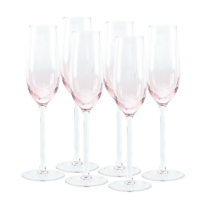 Pezsgőspoharak, 6 db-os szett, 280 ml, rózsaszín, CELESTE TYP 1 kép