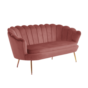 Luxus heverő, 2, 5-es ülés, rózsaszín/arany, Art-deco, NOBLIN kép