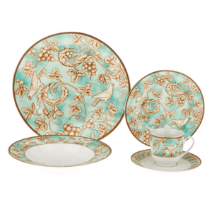 TEMPO-KONDELA DONATELLA TURQUOISE, étkészlet, 20 db-os szett, porcelán kép
