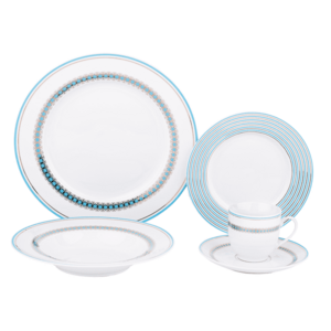TEMPO-KONDELA DONATELLA BABY BLUE, étkészlet, 20 db-os szett, porcelán kép