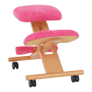 Ergonomikus térdelőszék, rózsaszín/bükkfa, GROCO kép