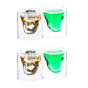 TEMPO-KONDELA HOTCOLD TYP 35, thermo poharak, 4 db-os szett, koponya, 75 ml kép