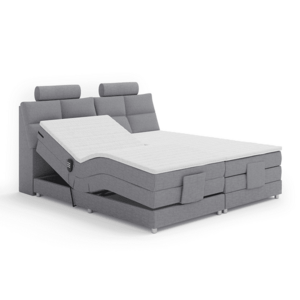 Elektromos állítható ágy, boxspring, szürke, 160x200, POLERMA NEW kép